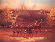 unknow artist The Army of the Potomac Marching up Pennsylvania Avenue,Washington oil